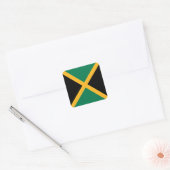 Sticker Carré Drapeau de la Jamaïque (Enveloppe)
