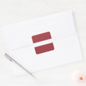 Sticker Carré Drapeau de la Lettonie (Enveloppe)