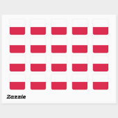 Sticker Carré Drapeau de la Pologne (Feuille)