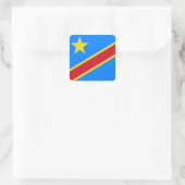 Sticker Carré Drapeau de la République démocratique du Congo (Sac)