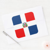 Sticker Carré Drapeau de la République Dominicaine (Enveloppe)