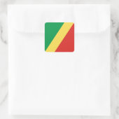 Sticker Carré Drapeau de la République du Congo (Sac)