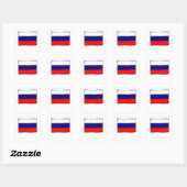 Sticker Carré Drapeau de la Russie (Feuille)