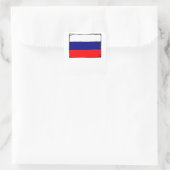 Sticker Carré Drapeau de la Russie (Sac)