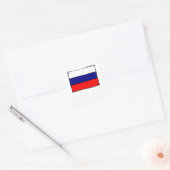 Sticker Carré Drapeau de la Russie (Enveloppe)