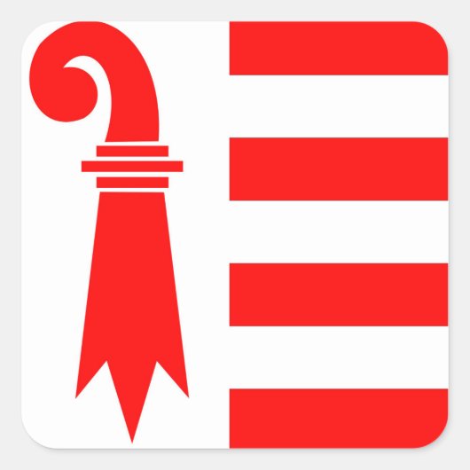 Sticker Carré drapeau de la suisse canton jura (Devant)