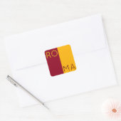 Sticker Carré Drapeau de la ville de Rome, Italie (Enveloppe)