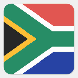 Sticker Carré Drapeau de l'Afrique du Sud