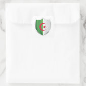 Sticker Carré Drapeau de l'Algérie Silver Shield (Sac)
