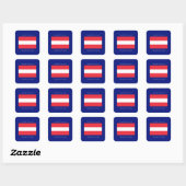 Sticker Carré Drapeau de l'Autriche (Feuille)