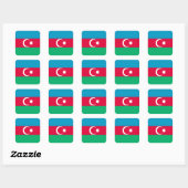 Sticker Carré Drapeau de l'Azerbaïdjan (Feuille)