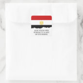 Sticker Carré Drapeau de l'Égypte (Sac)