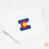 Sticker Carré Drapeau de l'État du Colorado (Enveloppe)