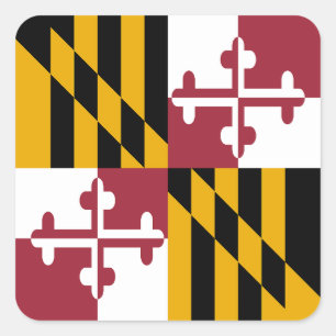 Sticker Carré Drapeau de l'État du Maryland