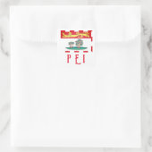 Sticker Carré Drapeau de l'Île-du-Prince-Édouard (Sac)