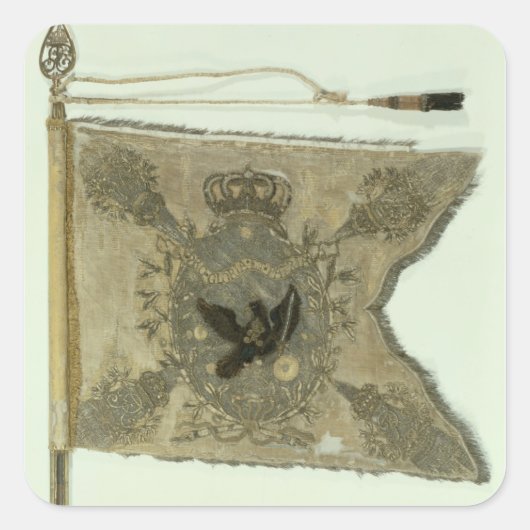 Sticker Carré Drapeau de l'infanterie prussienne sous Frederick (Devant)