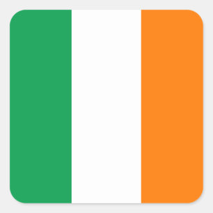 Sticker Carré Drapeau de l'Irlande