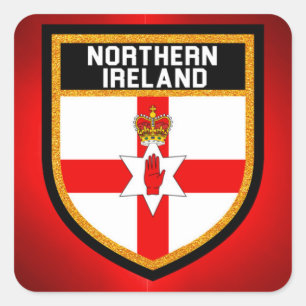 Sticker Carré Drapeau de l'Irlande du Nord