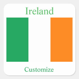 Sticker Carré Drapeau de l'Irlande Thunder_Cove