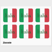 Sticker Carré Drapeau de l'Italie (Feuille)