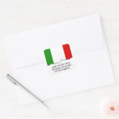 Sticker Carré Drapeau de l'Italie (Enveloppe)