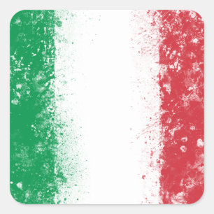 Sticker Carré Drapeau de l'Italie