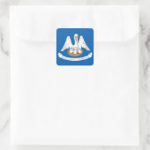 Sticker Carré Drapeau de Louisiane (Sac)