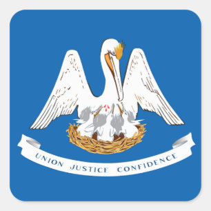 Sticker Carré Drapeau de Louisiane