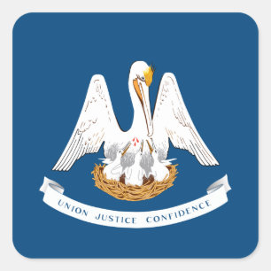 Sticker Carré Drapeau de Louisiane