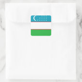 Sticker Carré Drapeau de l'Ouzbékistan (Sac)