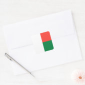 Sticker Carré Drapeau de Madagascar (Enveloppe)