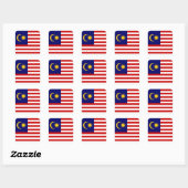 Sticker Carré Drapeau de Malaisie (Feuille)