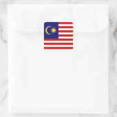 Sticker Carré Drapeau de Malaisie (Sac)