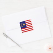 Sticker Carré Drapeau de Malaisie (Enveloppe)