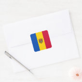 Sticker Carré Drapeau de Moldova (Enveloppe)