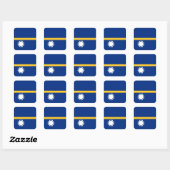 Sticker Carré Drapeau de Nauru (Feuille)