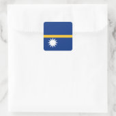 Sticker Carré Drapeau de Nauru (Sac)