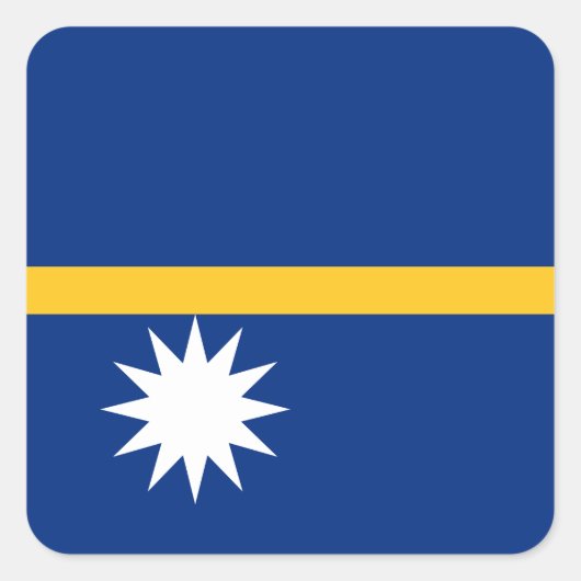 Sticker Carré Drapeau de Nauru (Devant)