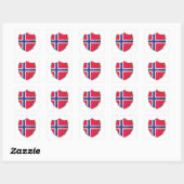 Sticker Carré Drapeau de Norvège Silver Shield (Feuille)