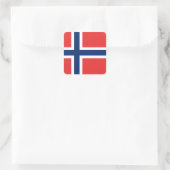 Sticker Carré Drapeau de Norway (Sac)