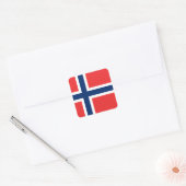 Sticker Carré Drapeau de Norway (Enveloppe)