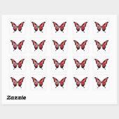 Sticker Carré Drapeau de papillon noir de Tunisie (Feuille)