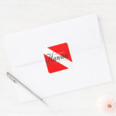 Sticker Carré Drapeau de plongée Hawaii (Enveloppe)