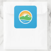 Sticker Carré Drapeau de Provo, Utah (Sac)