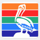 Sticker Carré Drapeau de Saint-Pétersbourg, Floride (Devant)