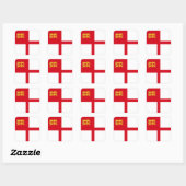 Sticker Carré Drapeau de Sercq (Feuille)