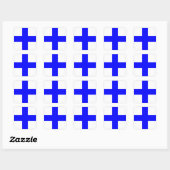 Sticker Carré Drapeau de signaux de code "X" (Xray) (Feuille)