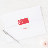 Sticker Carré Drapeau de Singapour (Enveloppe)