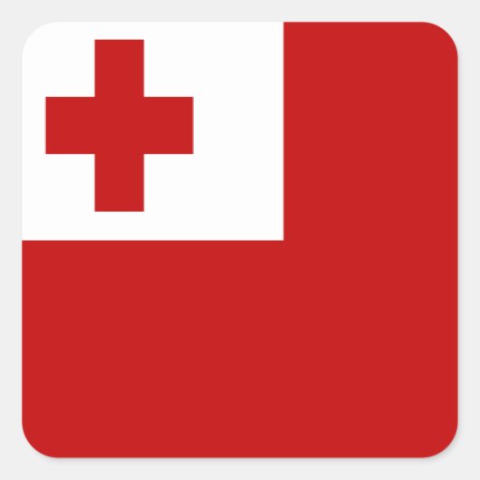 STICKER CARRÉ DRAPEAU DE TONGA (Devant)