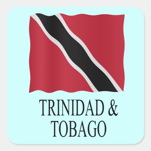 Sticker Carré Drapeau de Trinité-et-Tobago (Devant)